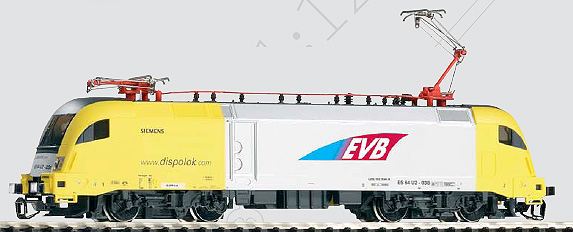 Electric locomotive Taurus ES 64 U2-038 &quot;EVB-Eisenbahn und Verkehrsbetriebe Elbe-Weser GmbH&quot;<br /><a href='images/pictures/Piko TT/47417.jpg' target='_blank'>Full size image</a>